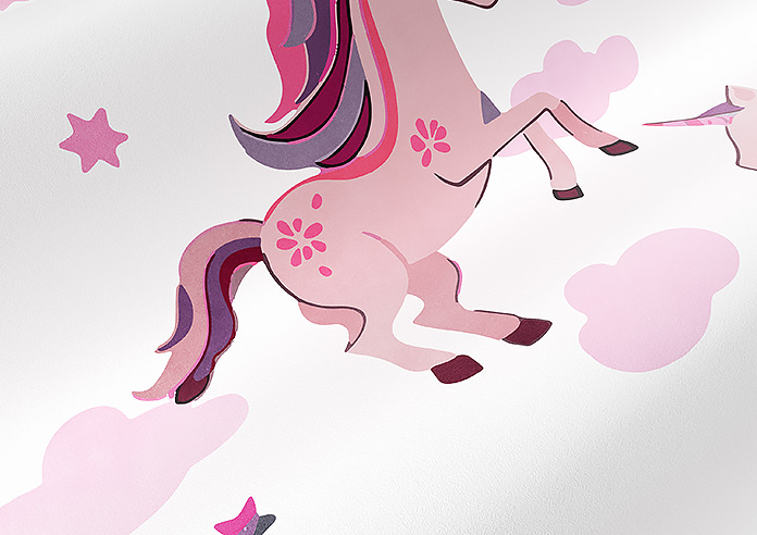 Unicorn Magic, Pink - Made to Measure Curtains - Image 4